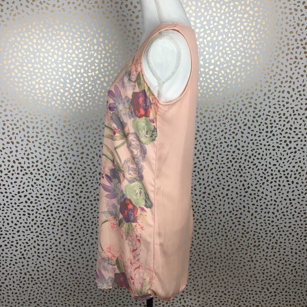 🍑Blu Pepper Floral Sleeveless Tunic Dress Large - Picture 5 of 7